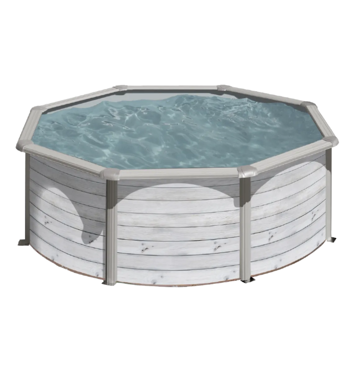 PISCINE ACIER 4,60 H 1,32 CERUSE BRONZE