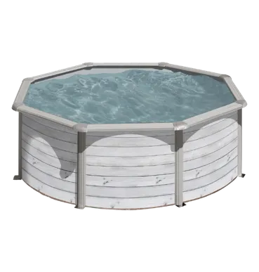 PISCINE ACIER 4,60 H 1,32 CERUSE BRONZE